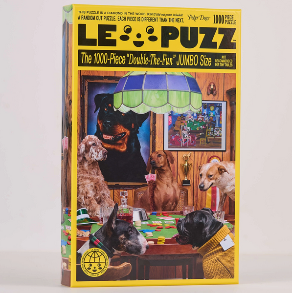 Le Puzz 1000 Piece Puzzle - Poker Dogs