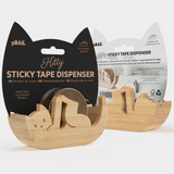 Wooden Kitty Cat Tape Dispenser