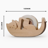 Wooden Kitty Cat Tape Dispenser