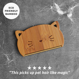 Wooden Kitty Cat Hair Remover