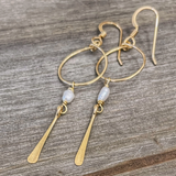 Baby Hoop With Pearl Spike Earrings