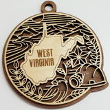 Layered Wood Ornament - West Virginia State Heritage - Full Circle Gifts & Goods