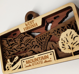 Layered Wood Ornament - West Virginia New River Gorge Bridge