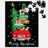 Puzzle Ornament - Christmas Car