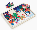 Festive Friends 12 Piece Wooden Tray Puzzle