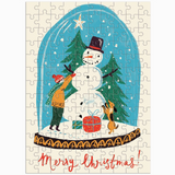 Puzzle Ornament - Merry Christmas Snow Globe