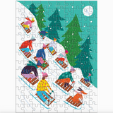 Puzzle Ornament - Winter Sledding
