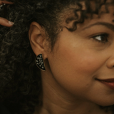 Flower Resin Earrings - Queen Anne's Lace Split Studs