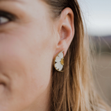 Flower Resin Earrings - Daisy Split Studs