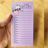 Scream At Own Ass Opossum List Note Pad