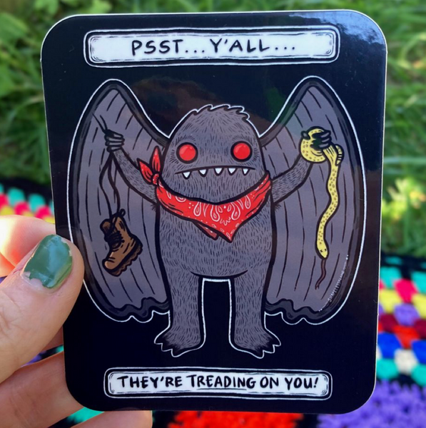 Redneck Mothman Sticker