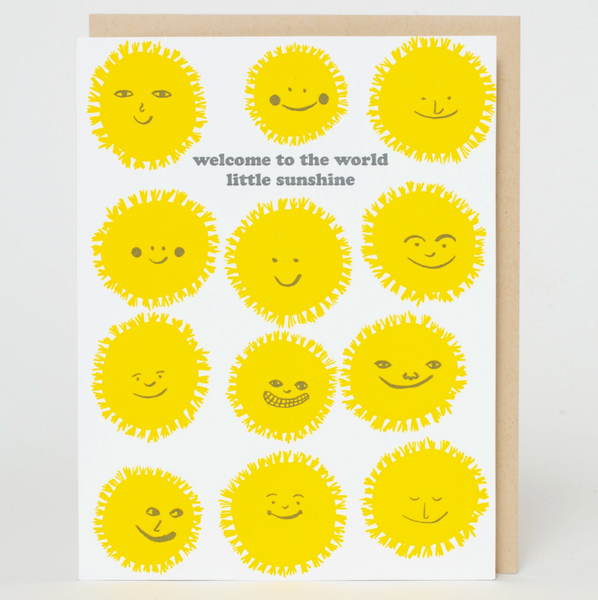 Welcome To The World Little Sunshine Baby Card