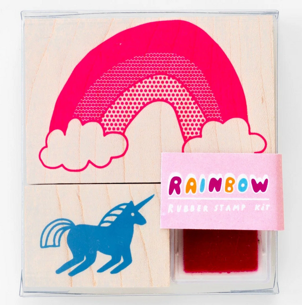 Unicorn + Rainbow Stamp Kit