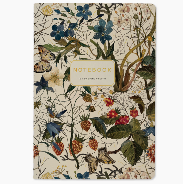 Notebook - Forest Flowers On White