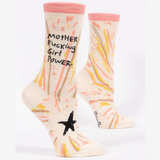 Blue Q Women's Crew Socks - Motherfucking Girl Power