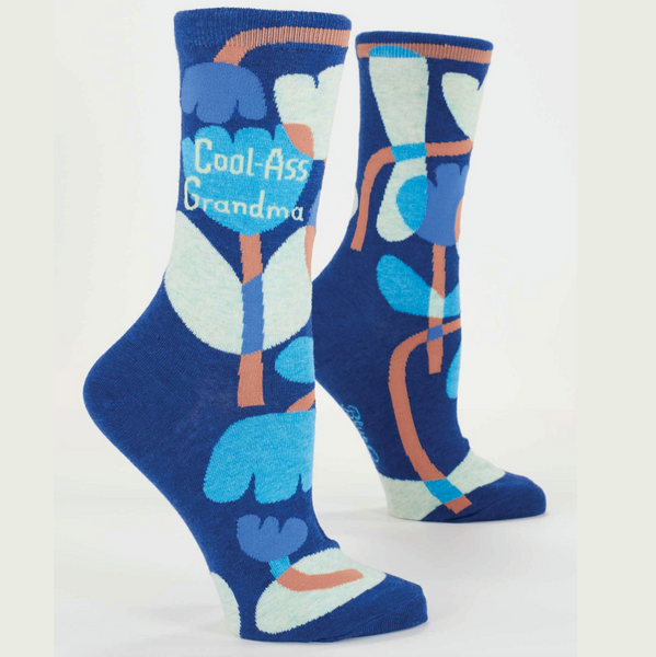 Blue Q Women's Crew Socks - Cool Ass Grandma