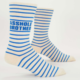 Blue Q Men's Crew Socks - Asshole Brother