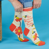 Blue Q Women's Crew Socks - I'm Someone's Work Buddy