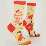 Blue Q Women's Crew Socks - I'm Someone's Work Buddy
