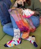 Blue Q Women's Crew Socks - Crafty Bitch