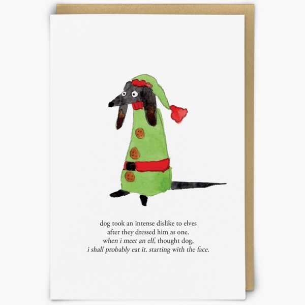 Elf Dog Holiday Card