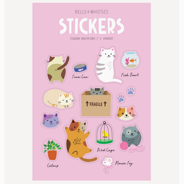 Cats Clear Sticker Sheet