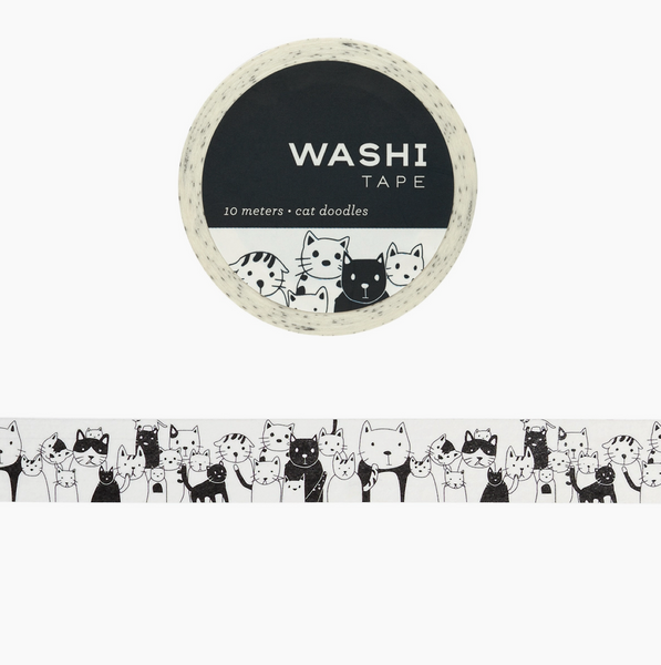 Washi Tape - Cat Doodles