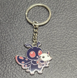 Mothman + Opossum Friend Enamel Keychain