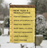 New Year's Resolutions Garden Flag