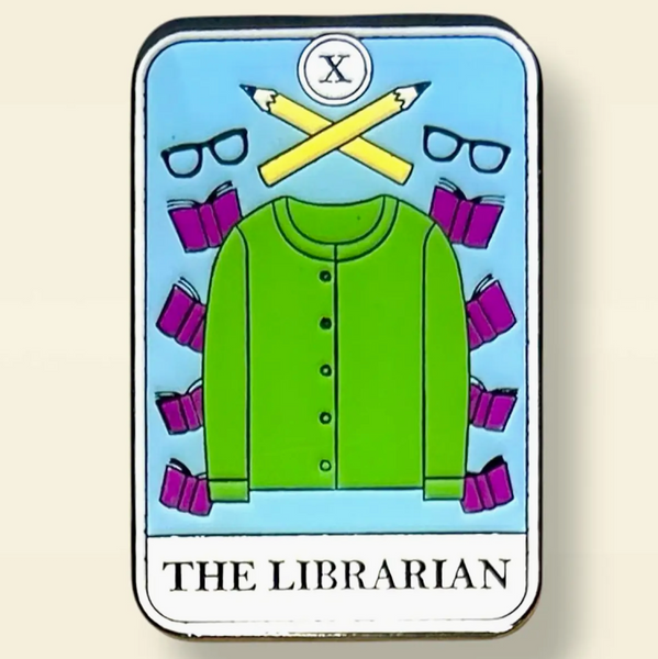 Librarian Tarot Card Enamel Pin