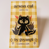 Arson Black Cat Enamel Pin