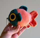Mochi Fish Fry Plush Keychain - Coral
