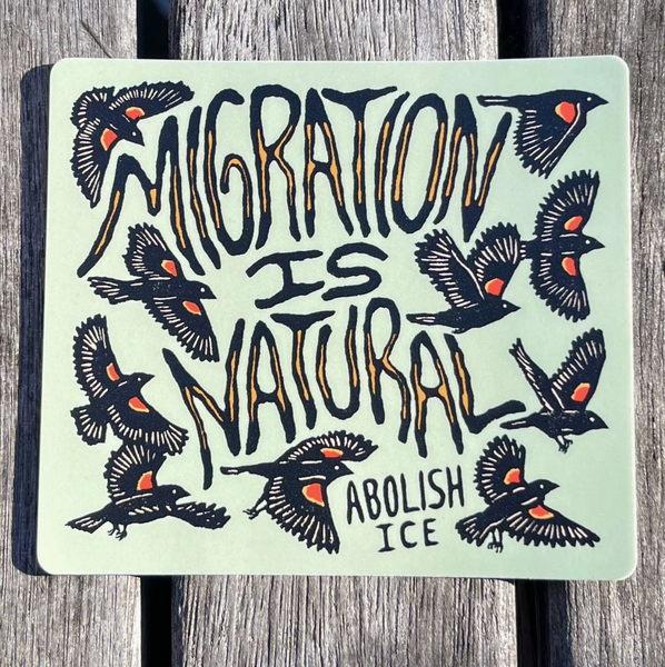 Migration Is Natural Abolish Ice Sticker