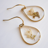 Flower Resin Earrings - Dew Drop Meadow