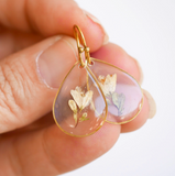 Flower Resin Earrings - Dew Drop Meadow