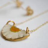 Flower Resin Necklace - Luna Half Daisy