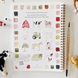 Farm Watercolor Workbook