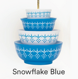Resin Ornament - Miniature Pyrex Bowl Stack