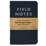 Field Notes notebook with black cover and visible branding on a white background