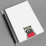 Raccoon Heart Notepad