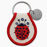 Embroidered Fabric Keychain - Ladybug