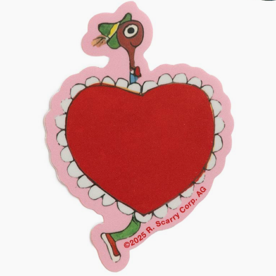 Richard Scarry lowly Worm Valentine Sticker – Full Circle Gifts & Goods
