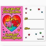 Valentine's Day Sticker Card - Capitalist Hellscape