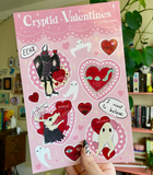 Cryptid Valentine Sticker Sheet