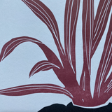 Head With Leaves Print