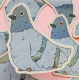 Glittery Pigeon Sticker - Full Circle Gifts & Goods