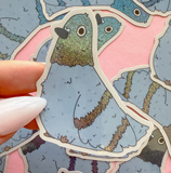 Glittery Pigeon Sticker - Full Circle Gifts & Goods
