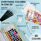 Watercolor Paint Set - Premium Set Of 50