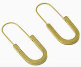 Brass U Hoop Earrings - Full Circle Gifts & Goods