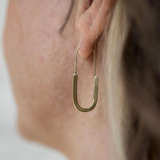 Brass U Hoop Earrings - Full Circle Gifts & Goods